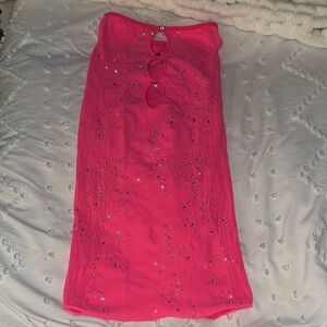 White Fox Pink Mini Dress